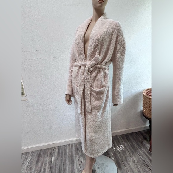 Barefoot Dreams Women’s Cozy Chic Adult Robe Long Cream Winter White Size:2 - Picture 3 of 16